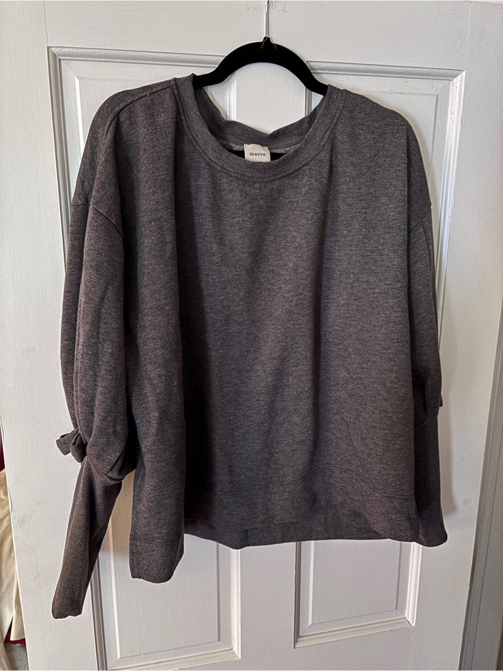 Maeve Charcoal Crewneck Pullover Sweatshirt